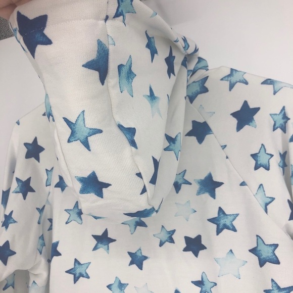 CHASER NWT INDIGO BLUE STAR HOODIE SWEATSHIRT S M - Picture 5 of 9